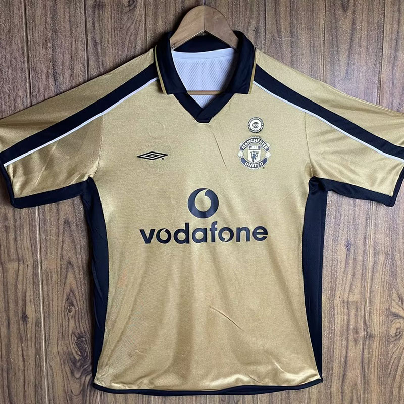 2001-2002 Man Utd 100th Centenary Gold Black Re...