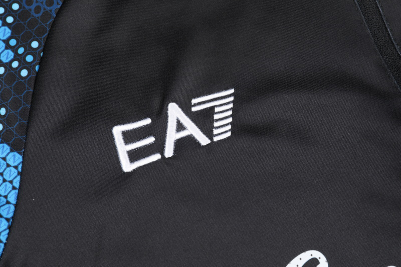 24-25 Napoli Blue Black Half Pull Tracksuit (半拉链)