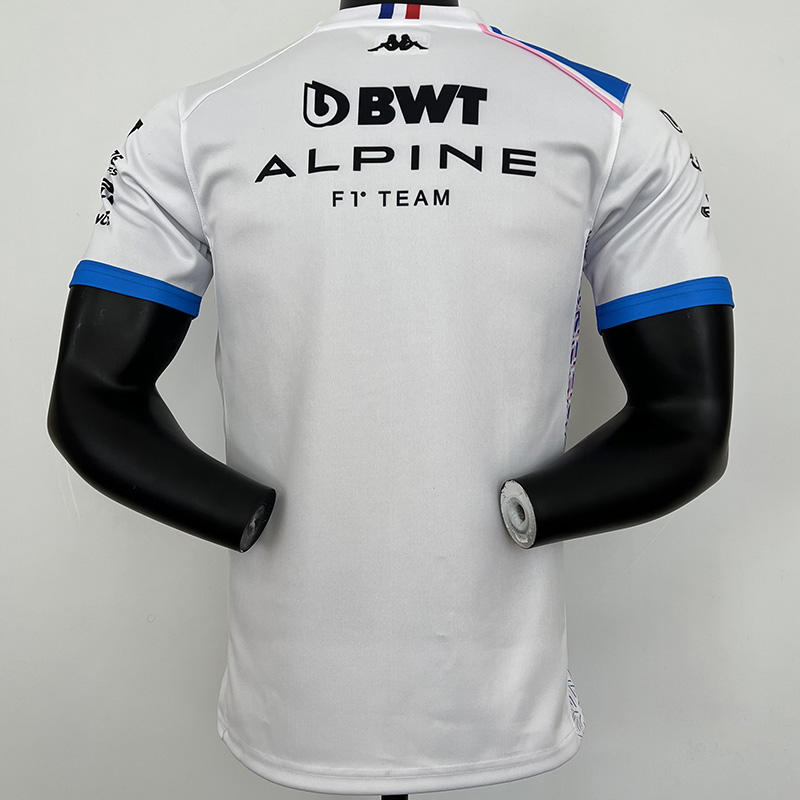 2023 F1 Formula One ALPINE White Racing Suit(圆领)