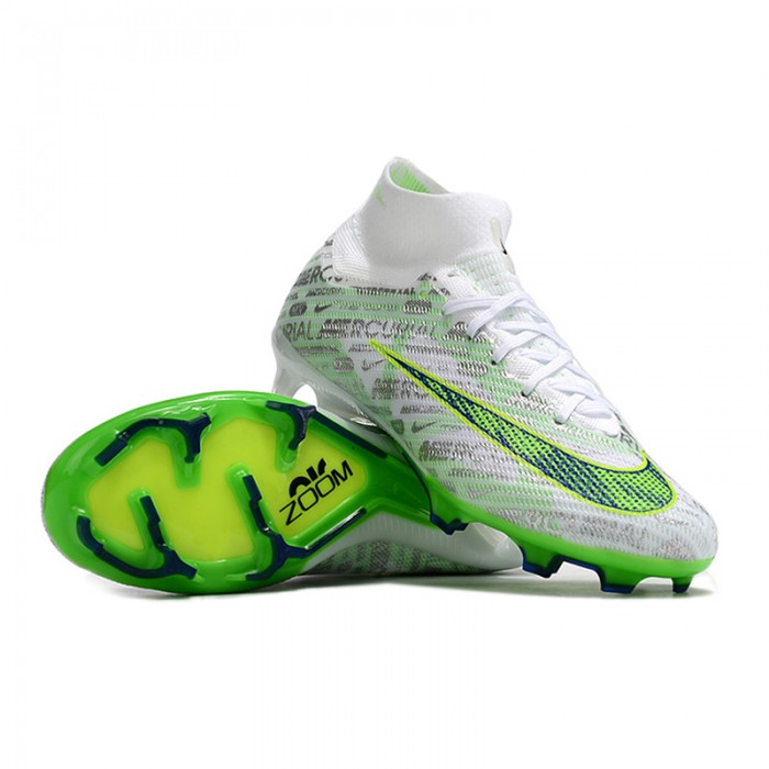 Air Zoom Mercurial Superfly IX Elite FG High Soccer Shoes-Green/White-4123622