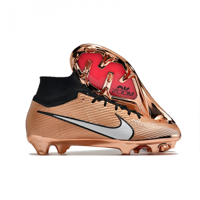 Air Zoom Mercurial Vapor XV Elite AG High Soccer Shoes-Gold/Black-1542650