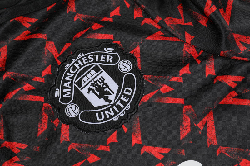 24-25 Man Utd Red black Half Pull Tracksuit (半拉链)(匹印)