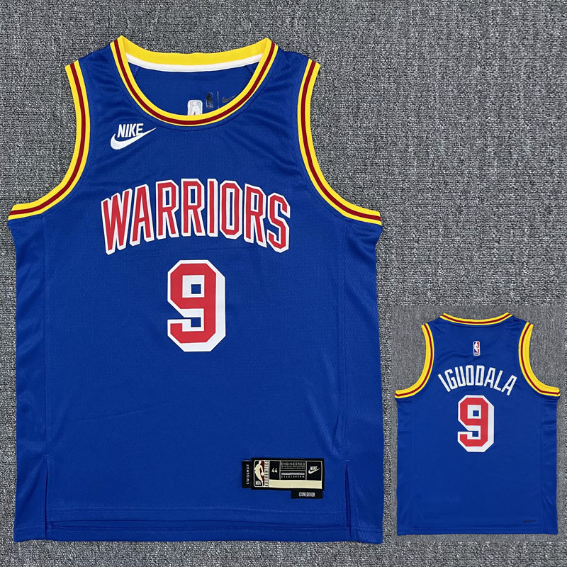 Warriors IGUODALA #9 Blue 75th Anniversary Retr...
