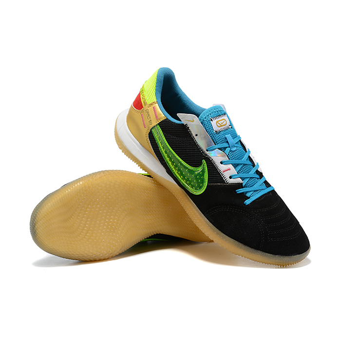 Streetgato Soccer Shoes-Black/Blue-2360488