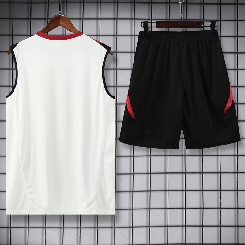 25-26 Man Utd White Tank top and shorts suit