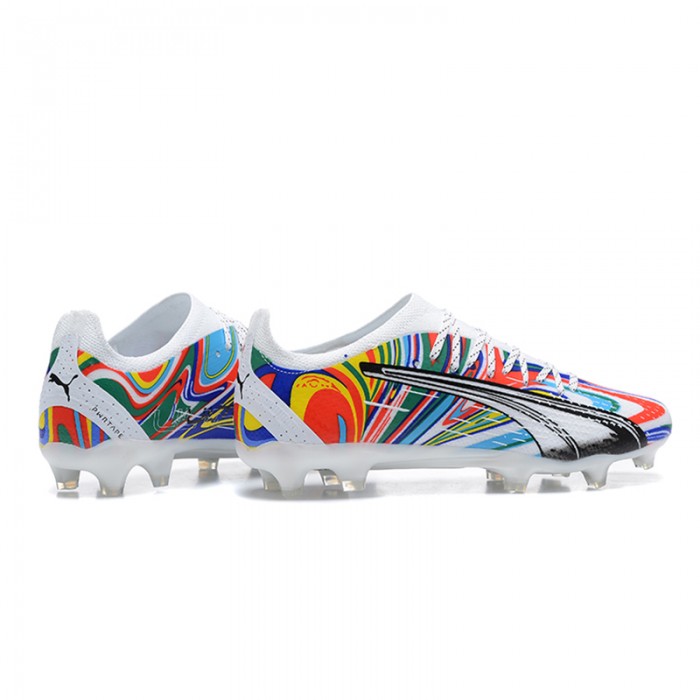 2022 World Cup Ultra Ultimate FG Soccer Shoes-White/Rainbow-6130812