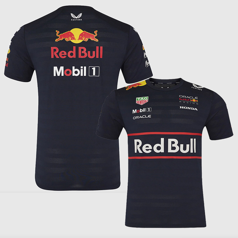 2025 F1 Red Bull Black T-Shirts Racing Suit(圆领)