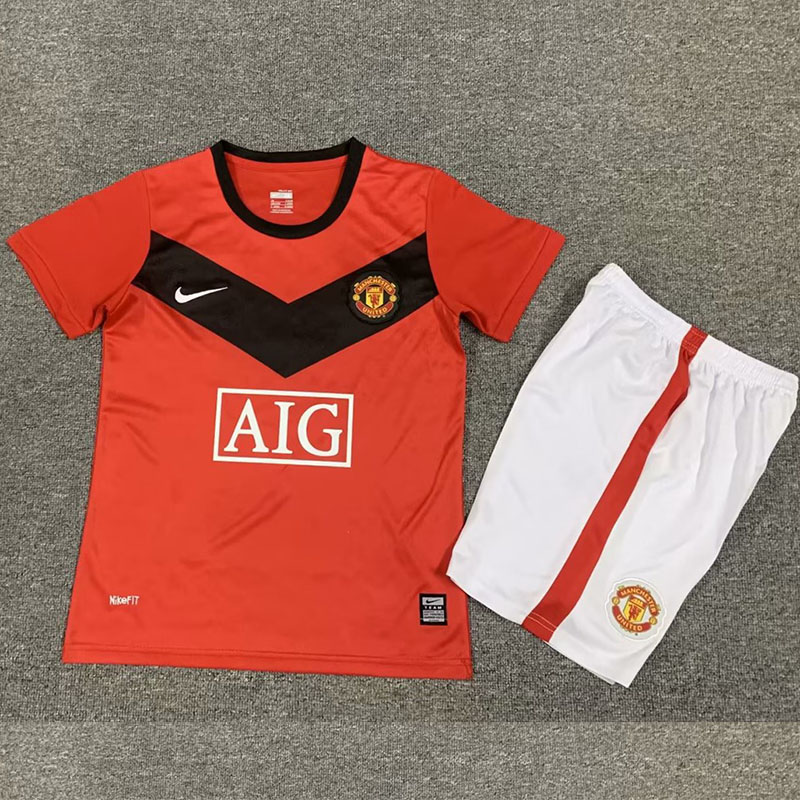 2009-2010 Man Utd Home Kids Retro Soccer Jersey