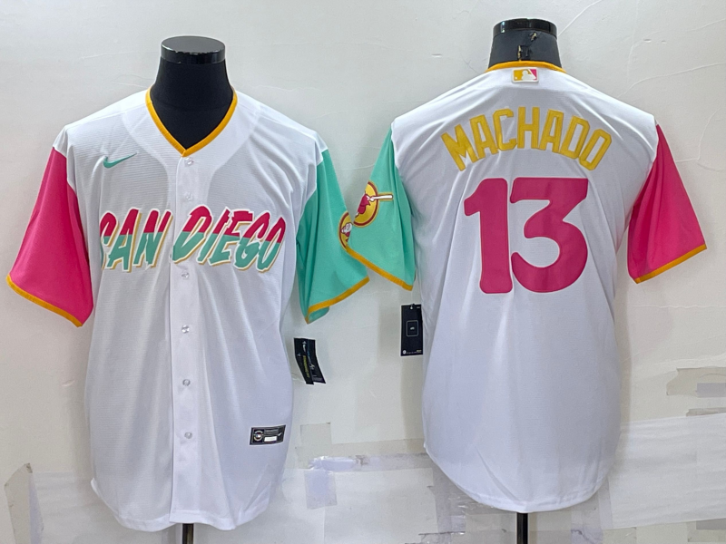 2022 Men's San Diego Padres MACHADO 13 white MLB Jersey