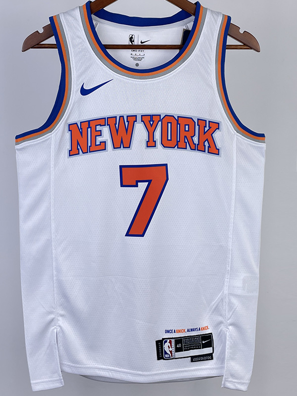 22-23 KNICKS ANTHONY #7 White Top Quality Hot P...