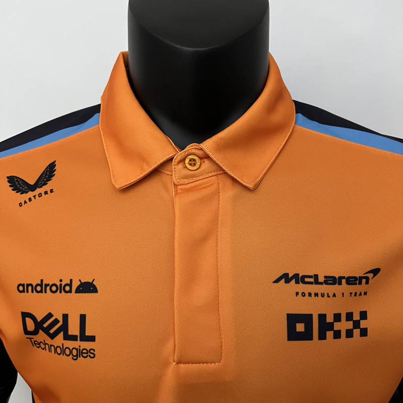 2023 F1 McLaren Yellow Polo Racing Suit(有领)