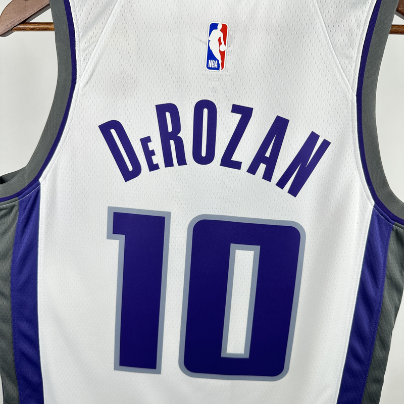 22-23 Kings DEROZAN #10 White Top Quality Hot Pressing NBA Jersey