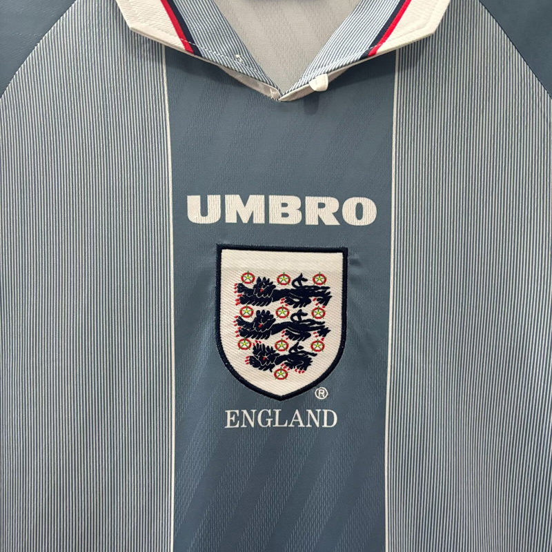 1996 England Away Retro Long Sleeve Soccer Jersey (长袖)