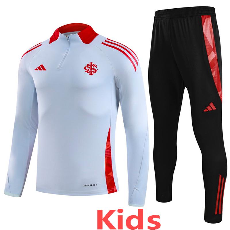 25-26 Internacional Grey Kids Half Pull Tracksuit (童装)(半拉链)