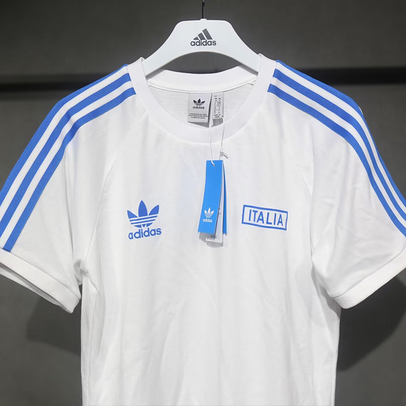 2024 Italy White Casual Retro Edition T-Shirts (Pure Cotton)