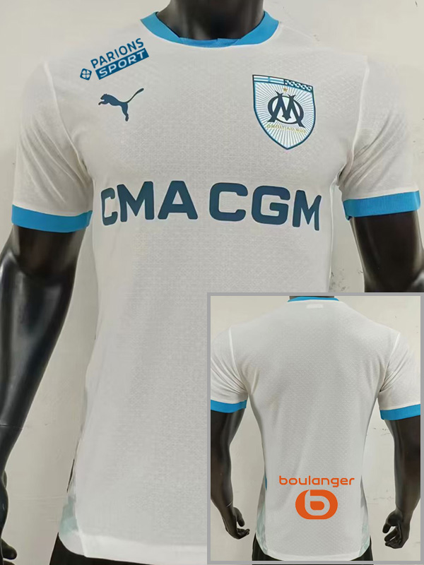 24-25 Marseille Home Player Version Soccer Jersey (Print PA.TR&bo.ger)