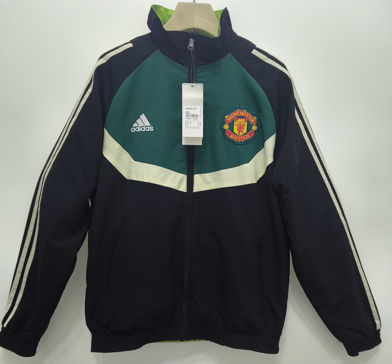 2024 Man Utd Black & Green Double Sided Windbreaker (双面风衣)