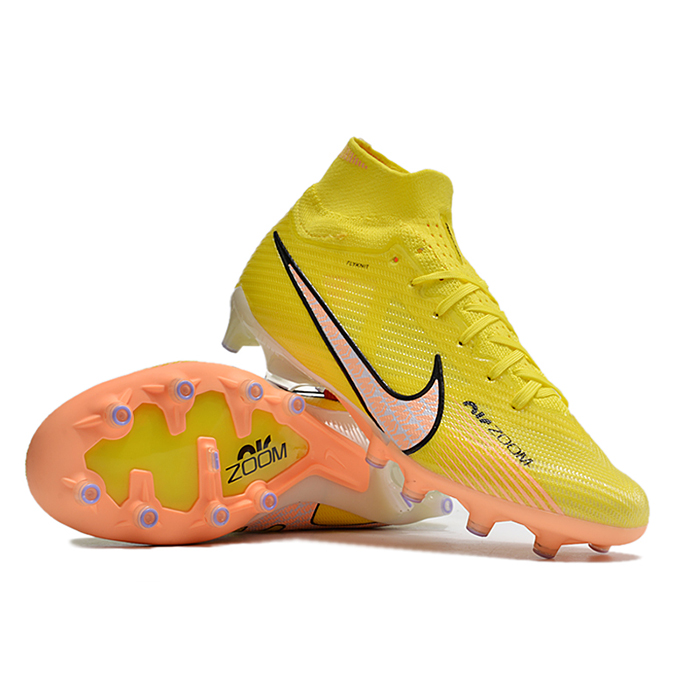 Air Zoom Mercurial Superfly IX Elite AG High Soccer Shoes-Yellow/Pink-8306624