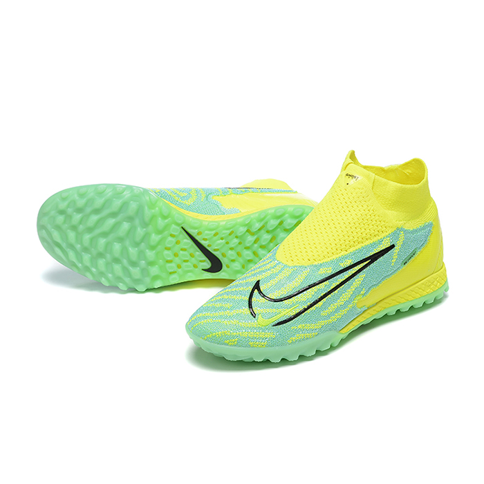 Phantom GX Elite DF Link TF High Soccer Shoes-Green/Yellow-726466