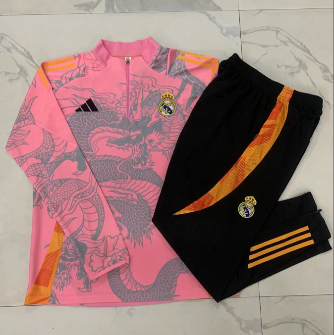 2425 Half La Real Madrid Pink (Inkjet Dragon) Training Tracksuit