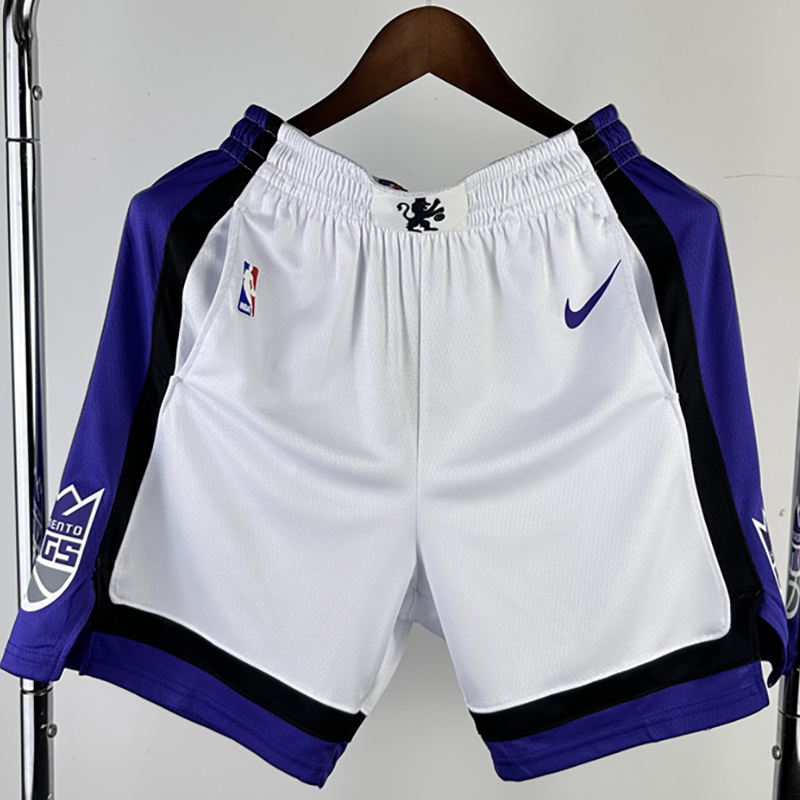 23-24 Kings White Home Top Quality NBA Pants