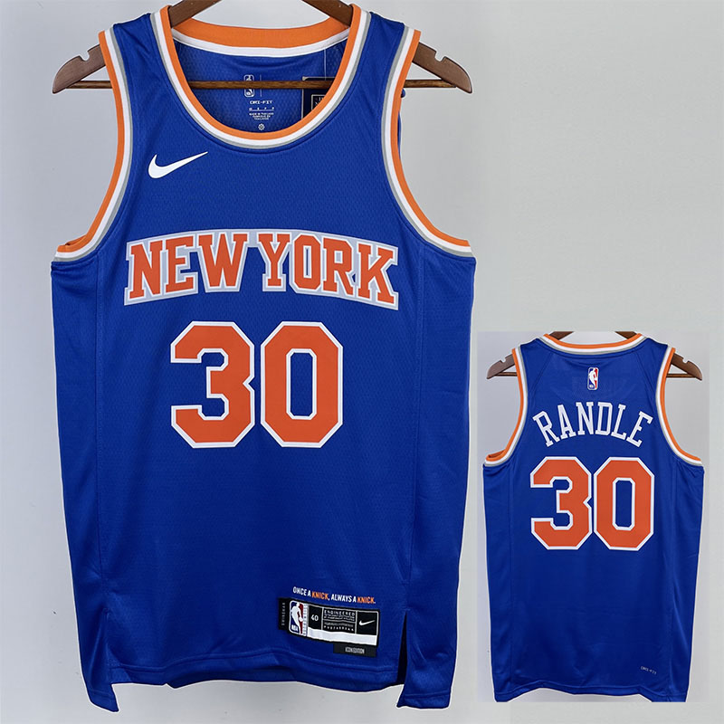 22-23 KNICKS RANDLE #30 Blue Top Quality Hot Pr...