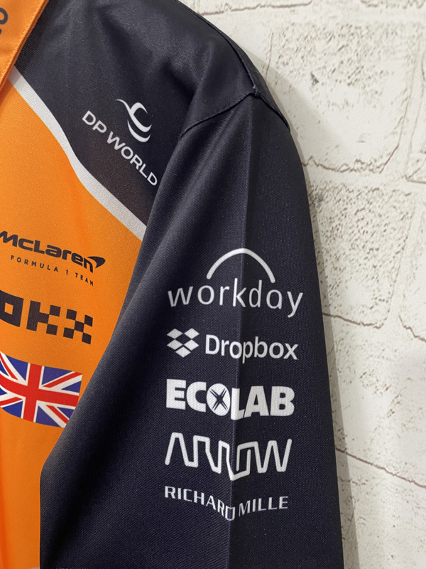 2025 McLaren NORRIS #4 Polo Yellow Racing Suit (有领)