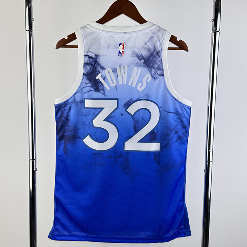 23-24 Timberwolves TOWNS #32 Blue City Edition ...