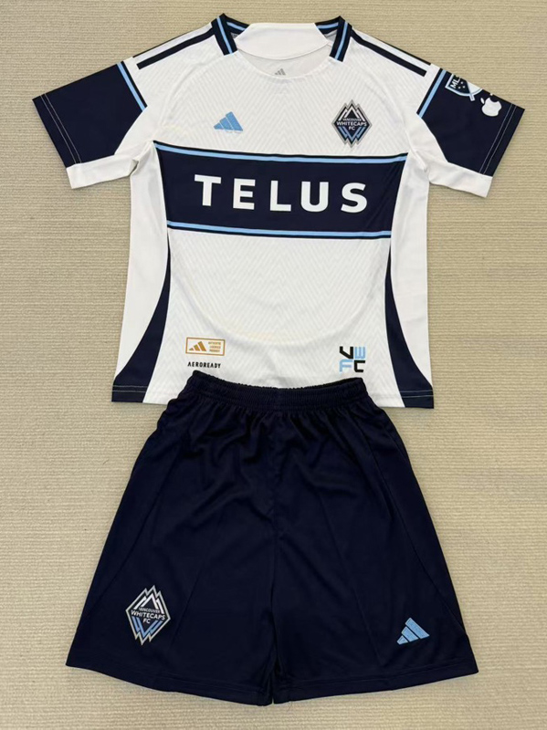 25-26 Vancouver Whitecaps Home Kids Soccer Jersey (带章)
