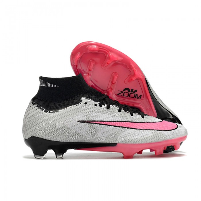 Air Zoom Mercurial Superfly IX Elite FG High Soccer Shoes-Gray/Black-4320820