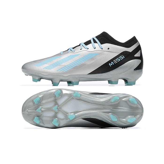 23 crazyfast.1 FG Soccer Shoes-Silver/Black-1066486