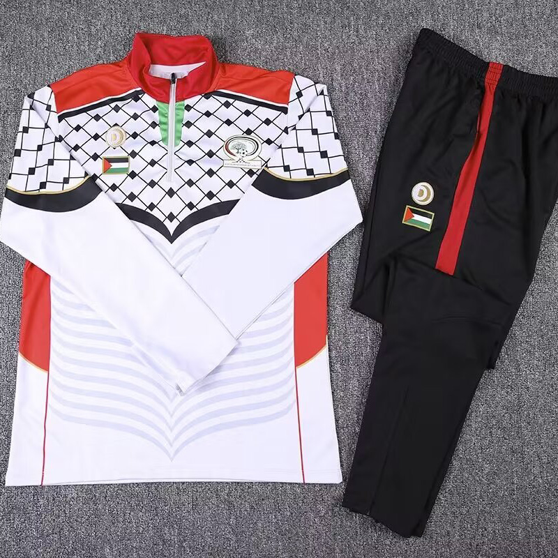 2016-2017 Palestina White Half Pull Tracksuit (半拉链)