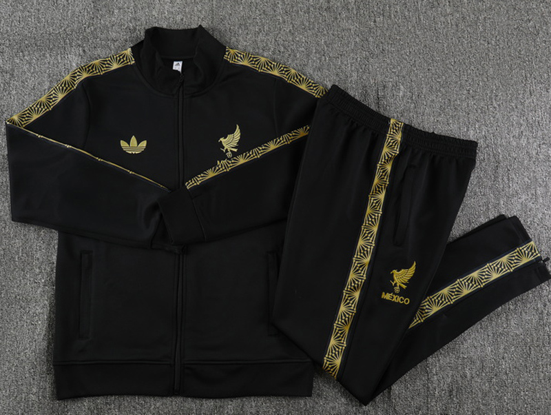 25-26 Mexico Black Kids Jacket Tracksuit