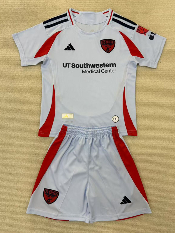 25-26 Dallas Away Kids Soccer Jersey (带章)
