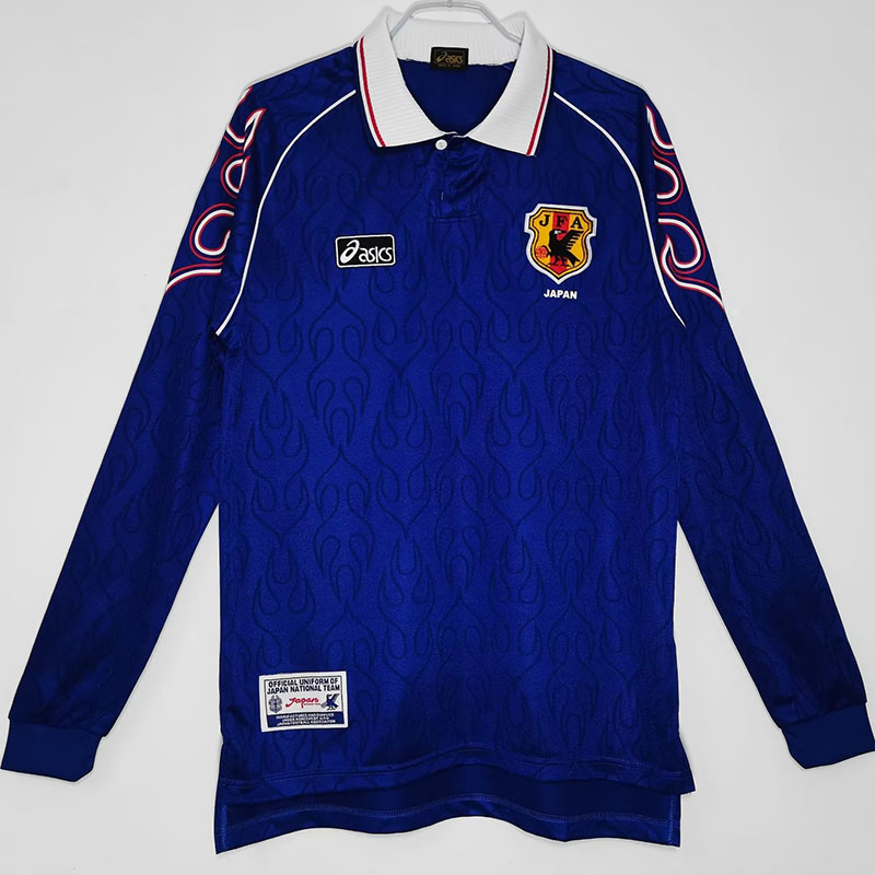 1998 Japan Home Long Sleeve Retro Soccer Jersey...