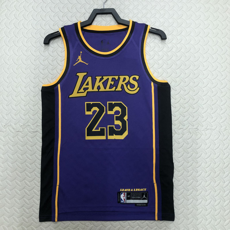 22-23 LAKERS JAMES #23 Purple Top Quality Hot P...