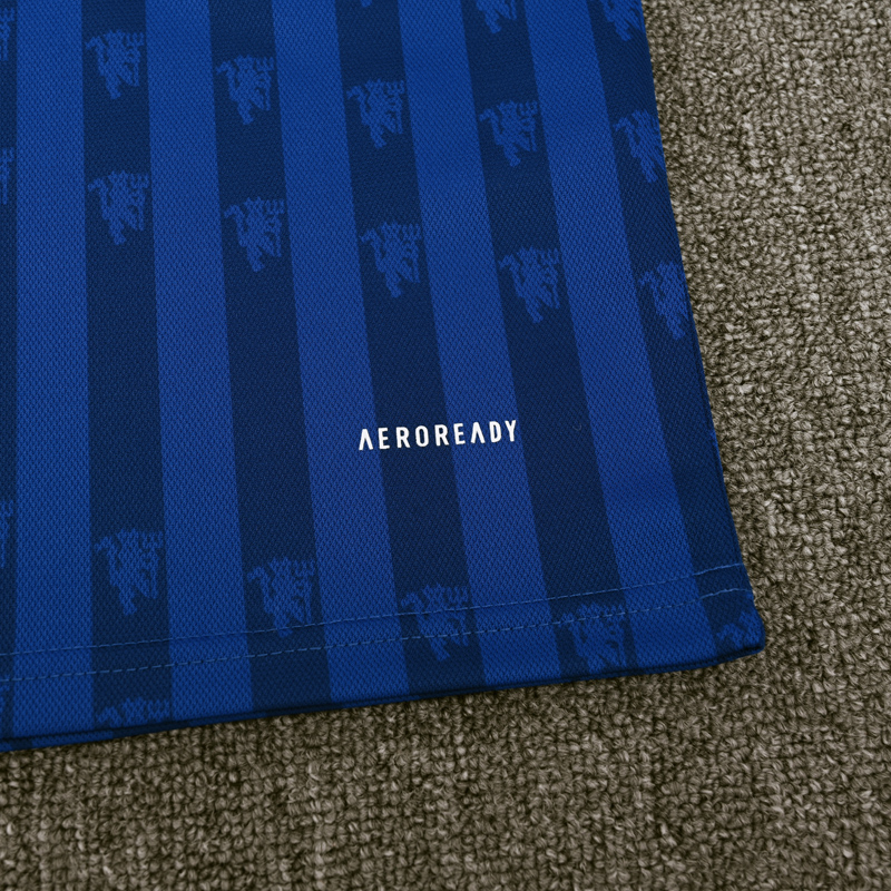 25-26 Man Utd Blue Polo Short Sleeve