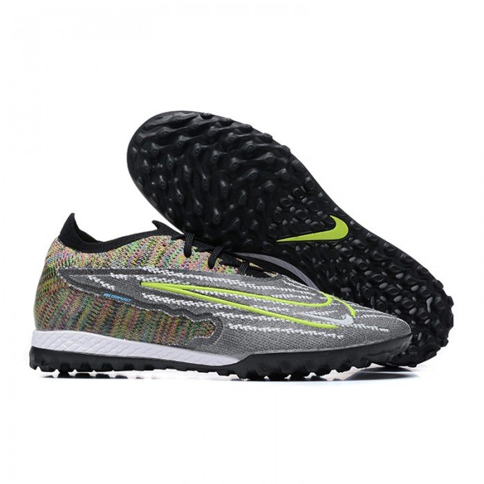 Phantom GX Elite TF Soccer Shoes-Gray/Green-6726797