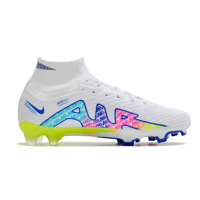 Air Zoom Mercurial Superfly IX Elite FG Lucent Pack High Soccer Shoes-White/Blue-2627122