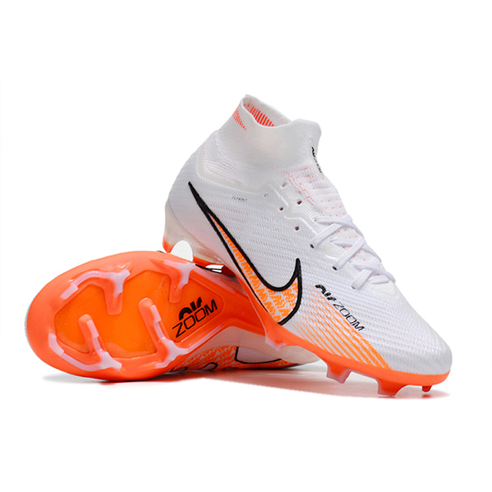 Air Zoom Mercurial Superfly IX Elite FG High Soccer Shoes-White/Orange-4565466