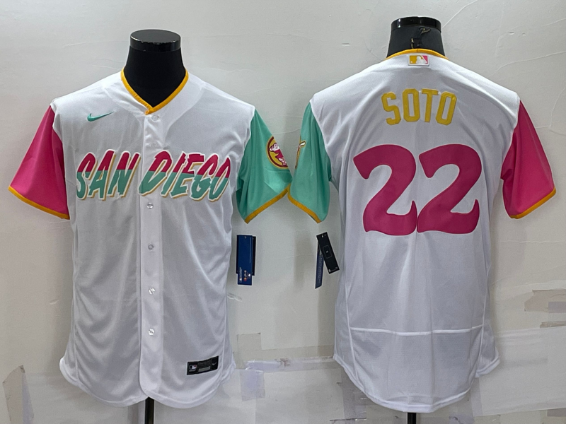 2022 Men's San Diego Padres SOTO 22 white MLB Jersey