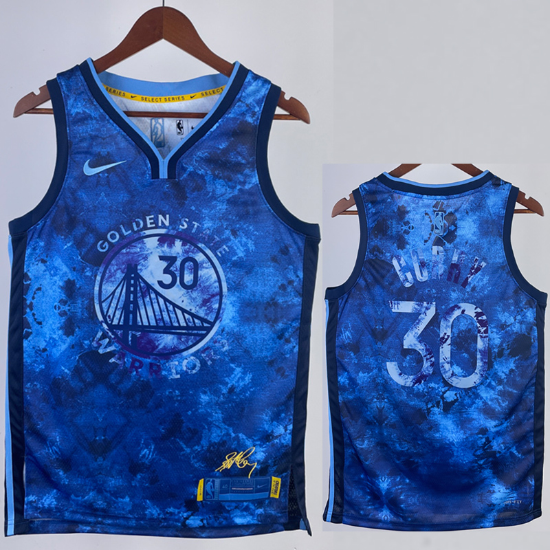 22-23 WARRIORS CURRY #30 Blue Glory Edition Top...