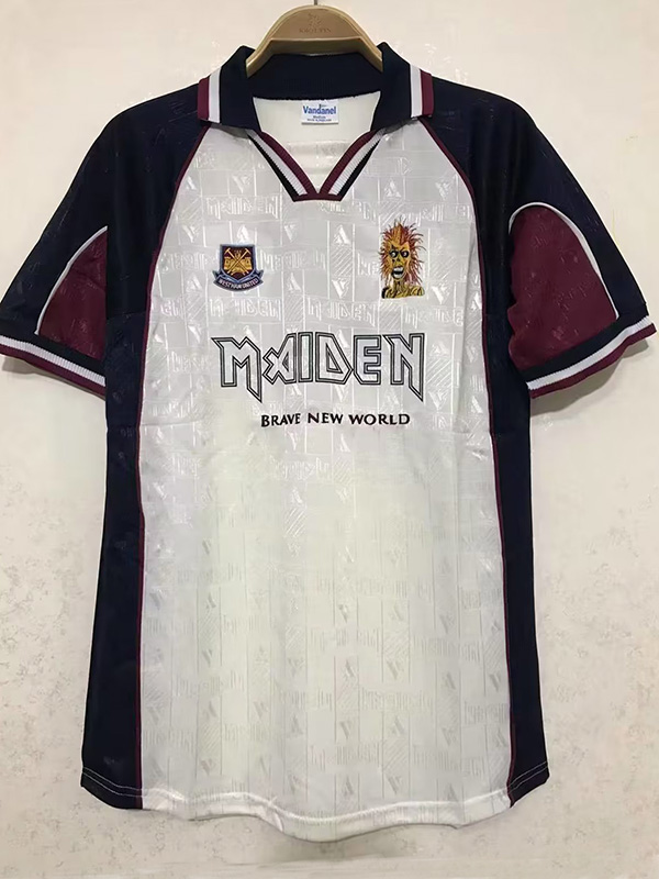 1999 West Ham #7 Iron Maiden Away Retro Soccer ...