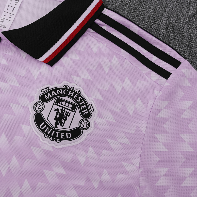 25-26 Man Utd Pink Polo Short Sleeve