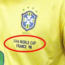 1998 Brazil Home Retro Soccer Jersey(亲笔签名 号码)