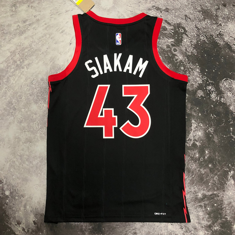 22-23 RAPTORS SIAKAM #43 Black red Top Quality ...
