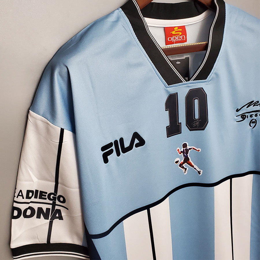 MARADONA 10# Argentina Home Retro Soccer Jersey...