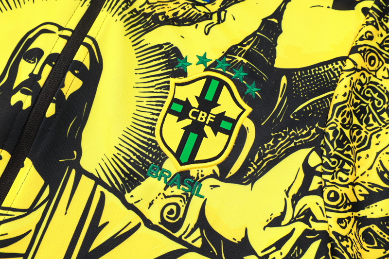 24-25 Brazil Yellow Jacket Tracksuit #A807(喷墨)