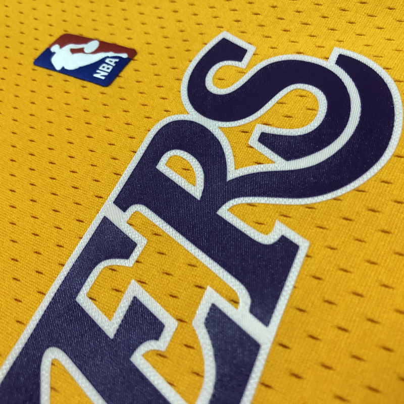 2000 LAKERS O‘NEAL #34 Yellow Retro Top Quality...