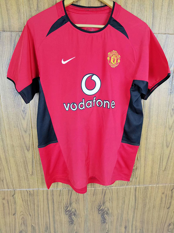 2002-2004 Man Utd Home Retro Soccer Jersey